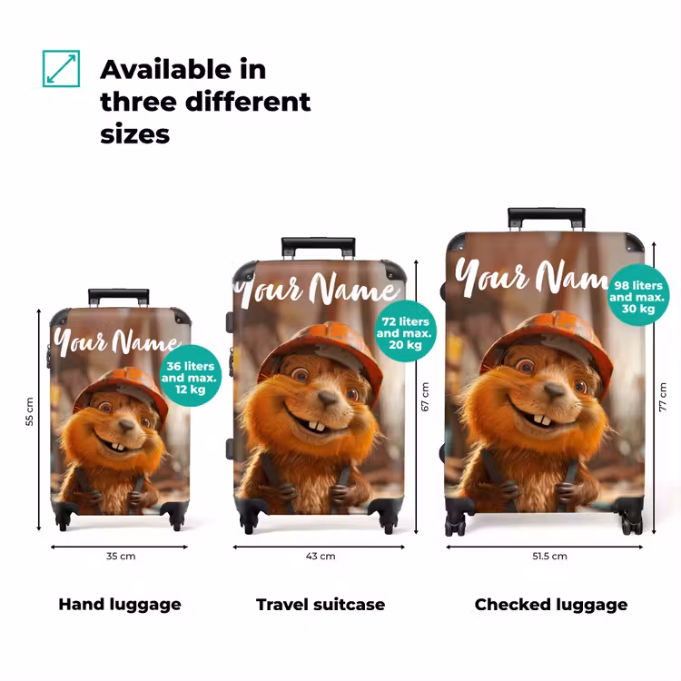 Suitcase with name - Bertus Construction Beaver — 3