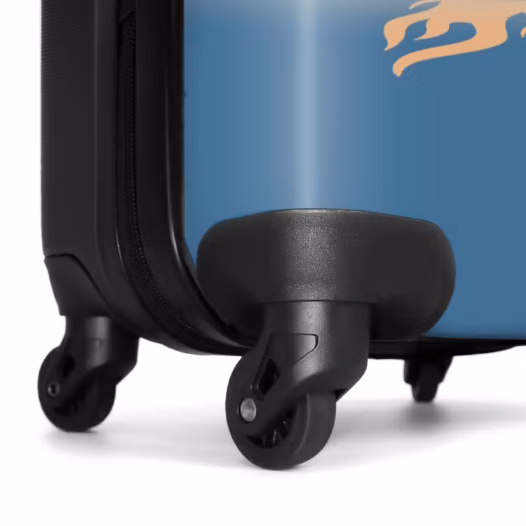 Suitcase with name - Black car with beige flames — 7