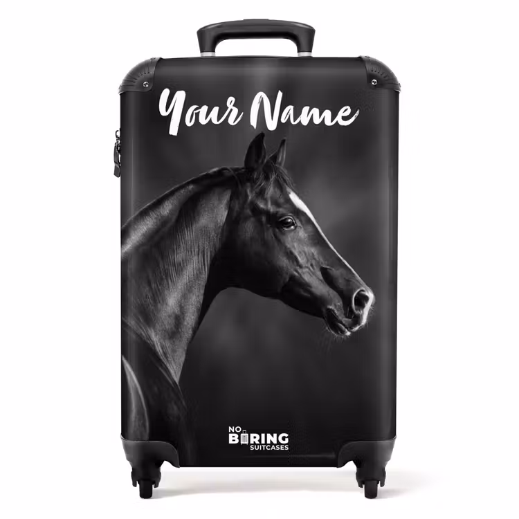 Suitcase with name - black-stallion-in-profile-horsepower — 1
