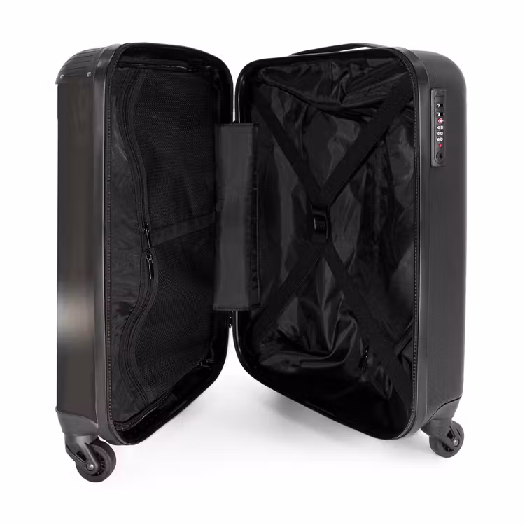 Suitcase with name - Blue car with gray flames — 5