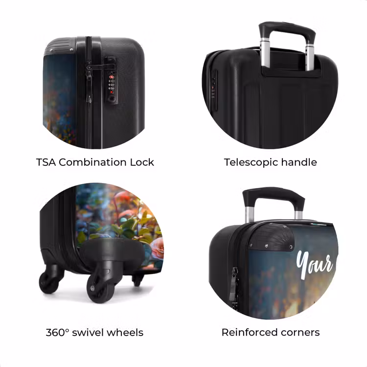 Suitcase with name - Bo flower antlers — 8