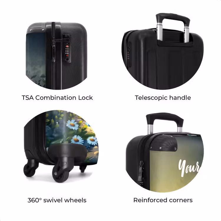 Suitcase with name - Branco Brontosaurus — 8