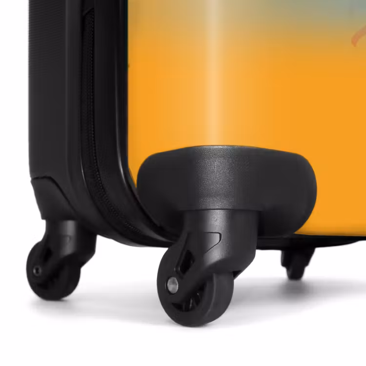 Suitcase with name - Brown car with yellow flames — 7