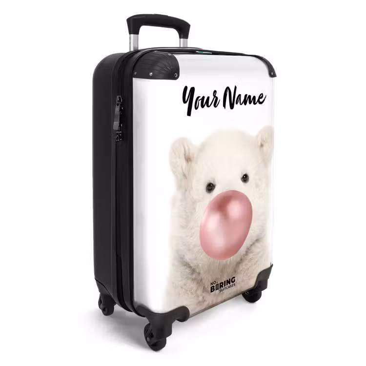Suitcase with name - Bubblegum bear — 2