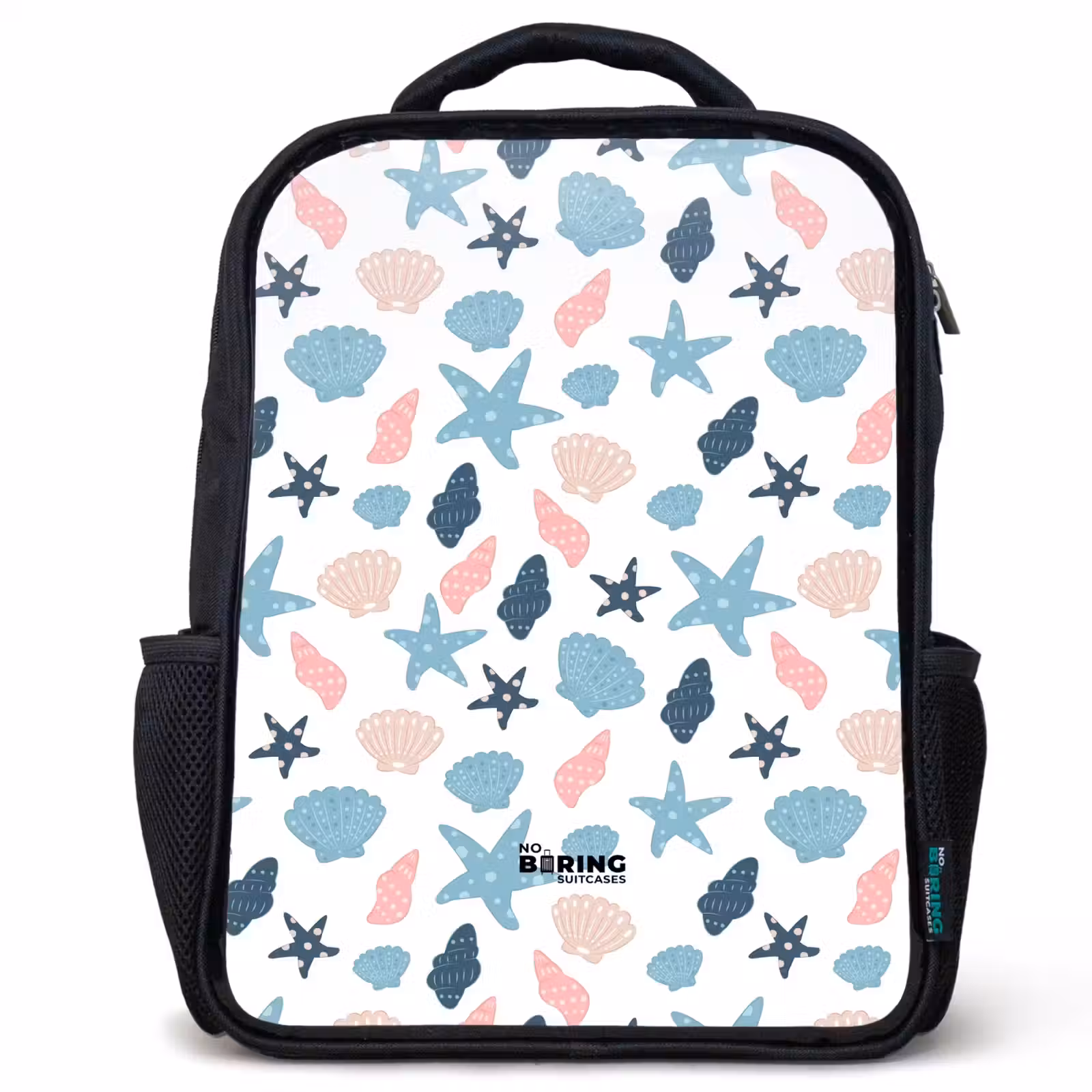 Kids backpack - Black - Shells pattern colorful — 1