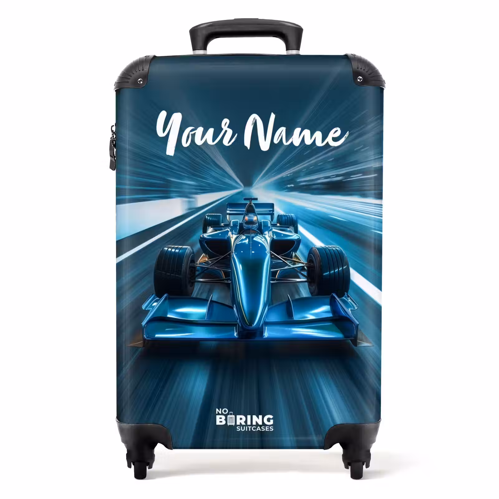 Suitcase with name - Blazing blue — 1