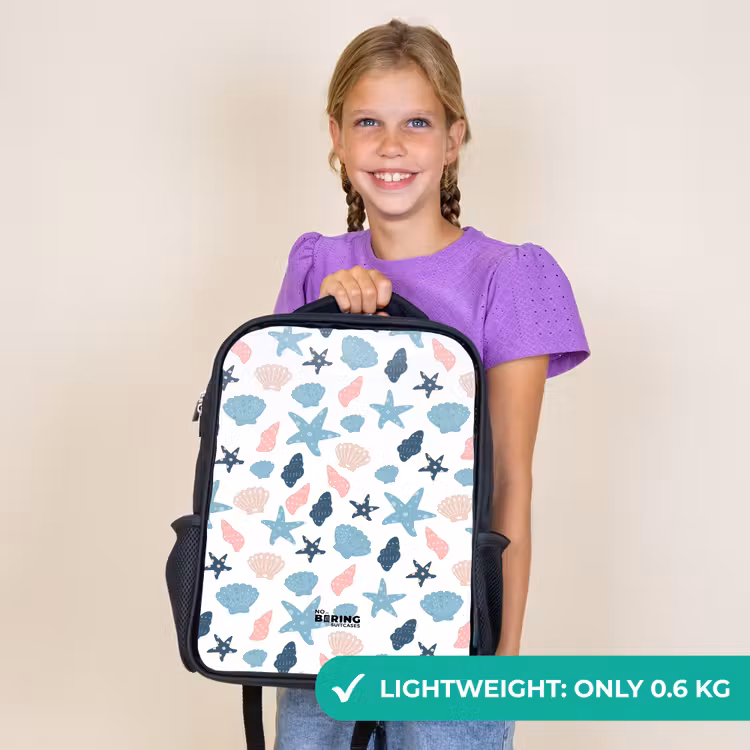 Kids backpack - Black - Shells pattern colorful — 8