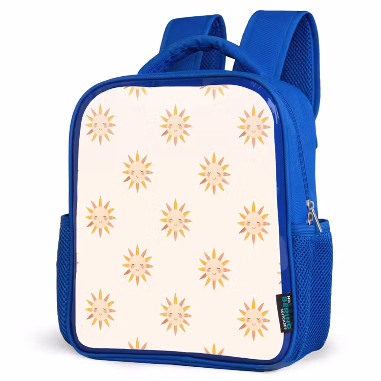 Kids backpack - Blue - Cheerful - Sun - Blush - Boho — 7