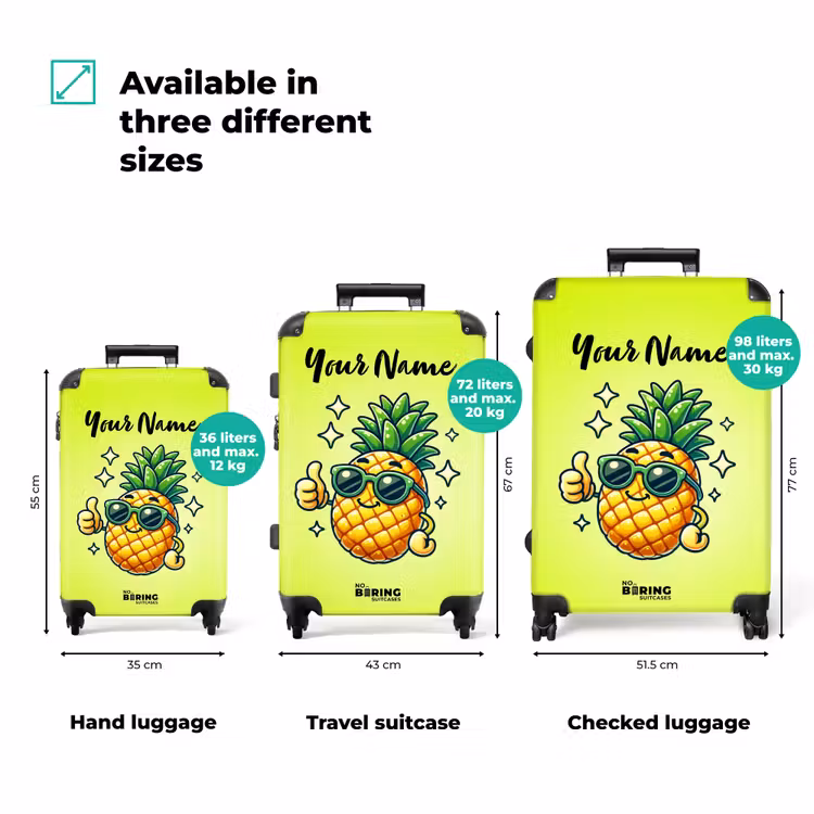 Suitcase with name - Ahmed pineapple — 3