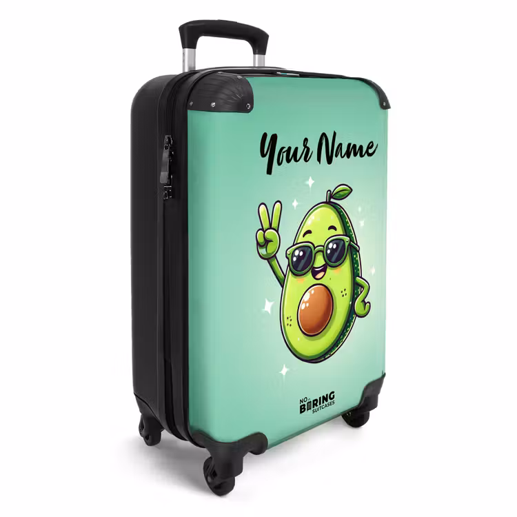 Suitcase with name - Appie avocado — 2