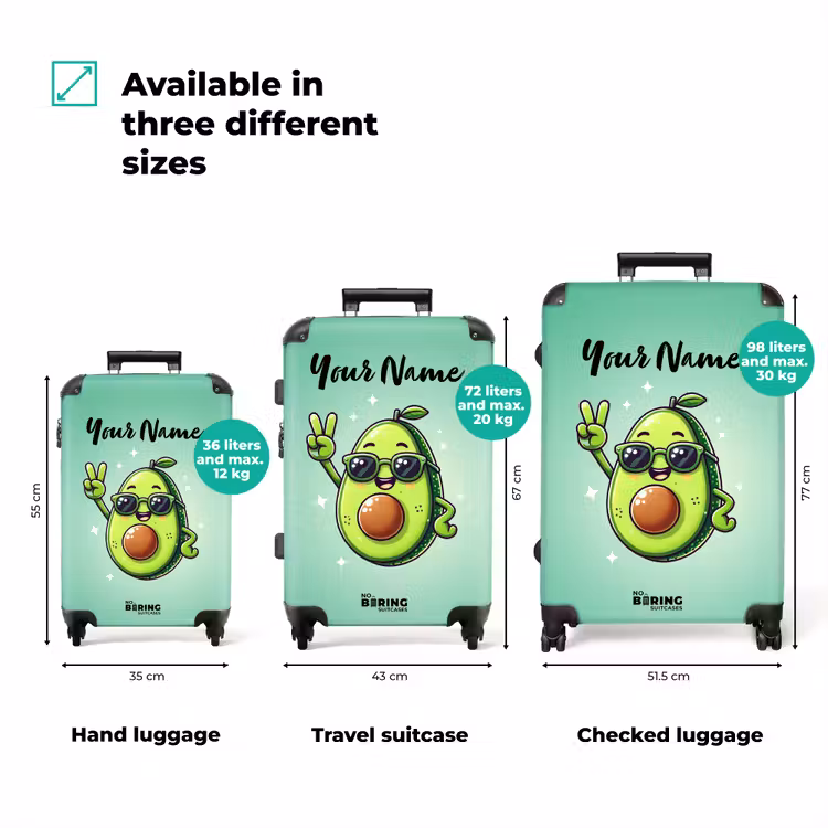 Suitcase with name - Appie avocado — 3