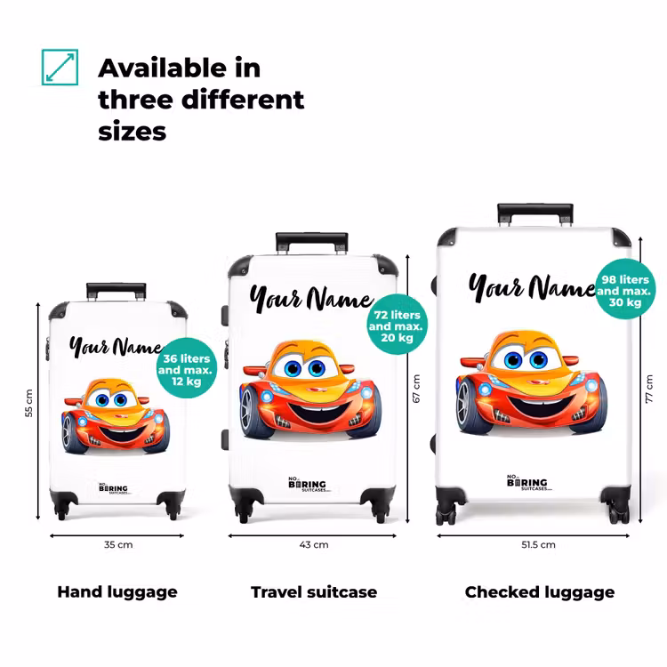 Suitcase with name - Auke car — 3