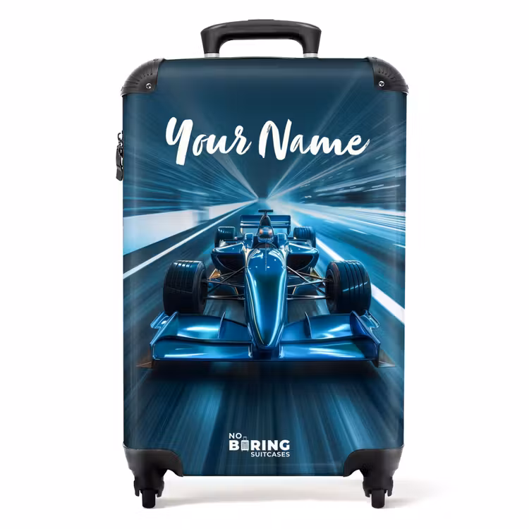 Suitcase with name - Blazing blue — 1