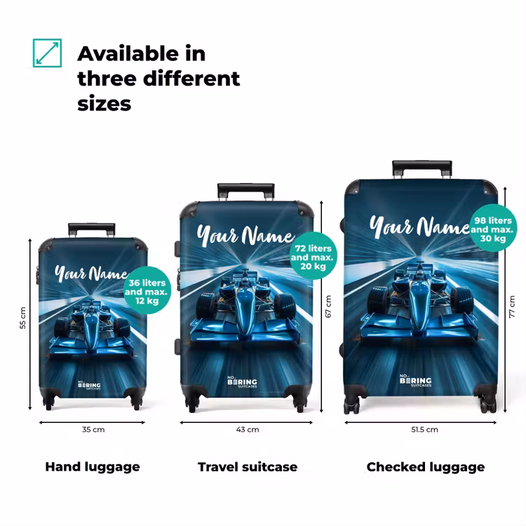 Suitcase with name - Blazing blue — 3