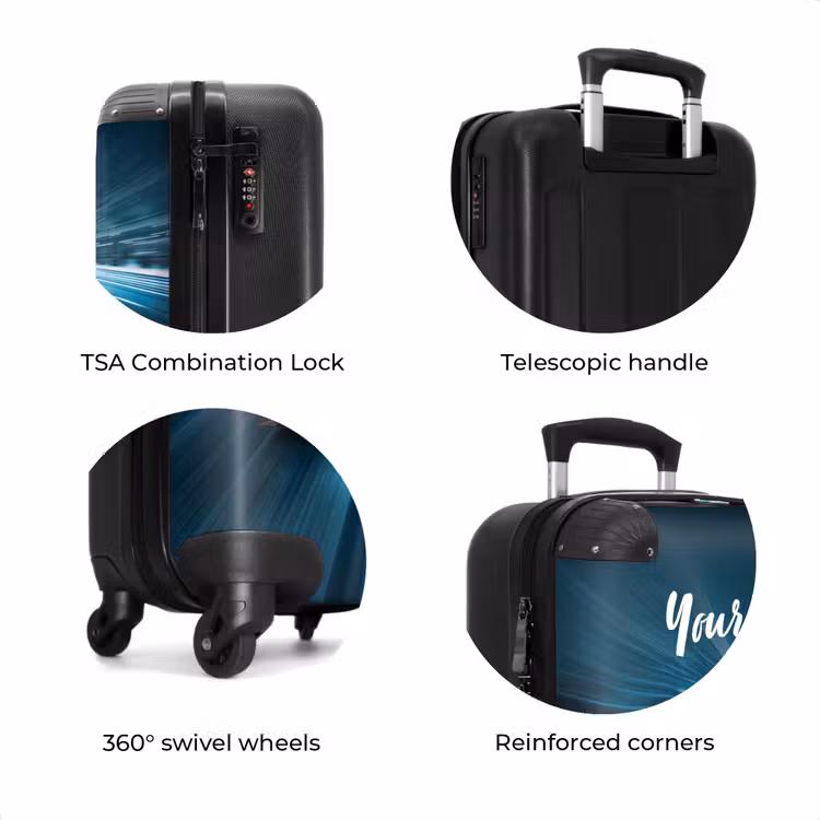 Suitcase with name - Blazing blue — 8