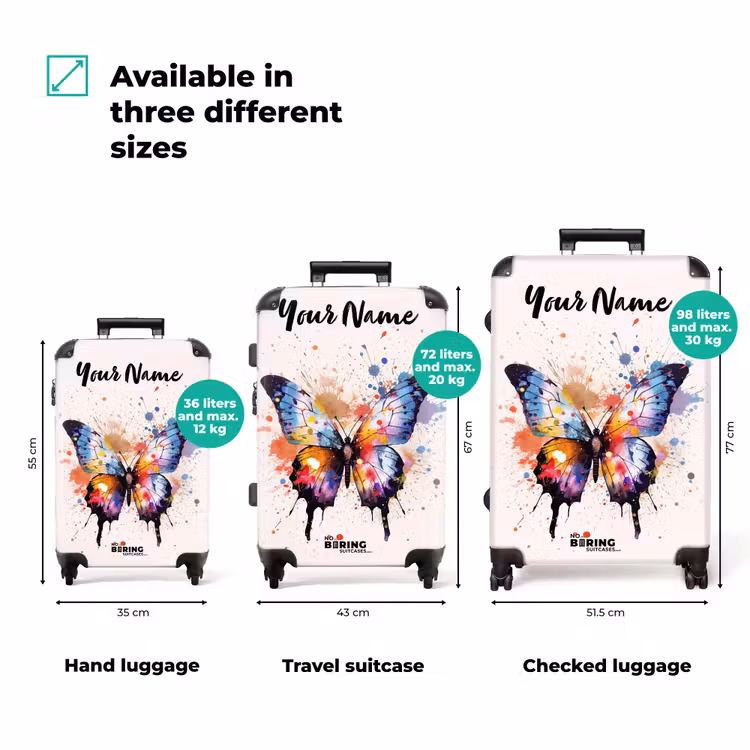 Suitcase with name - Butterfly explosion — 3