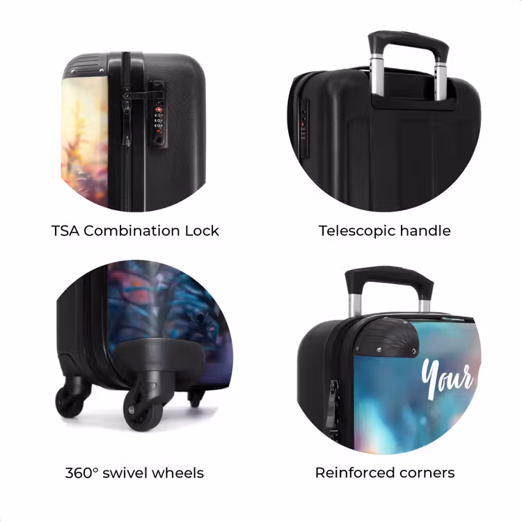 Suitcase with name - Butterfly flowers — 8