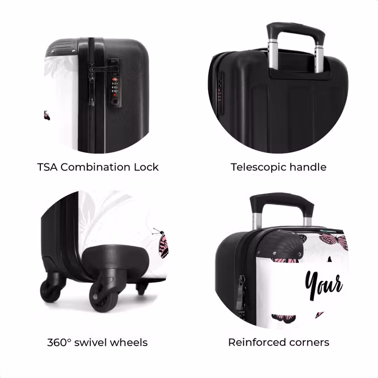 Suitcase with name - Butterfly Sea — 8