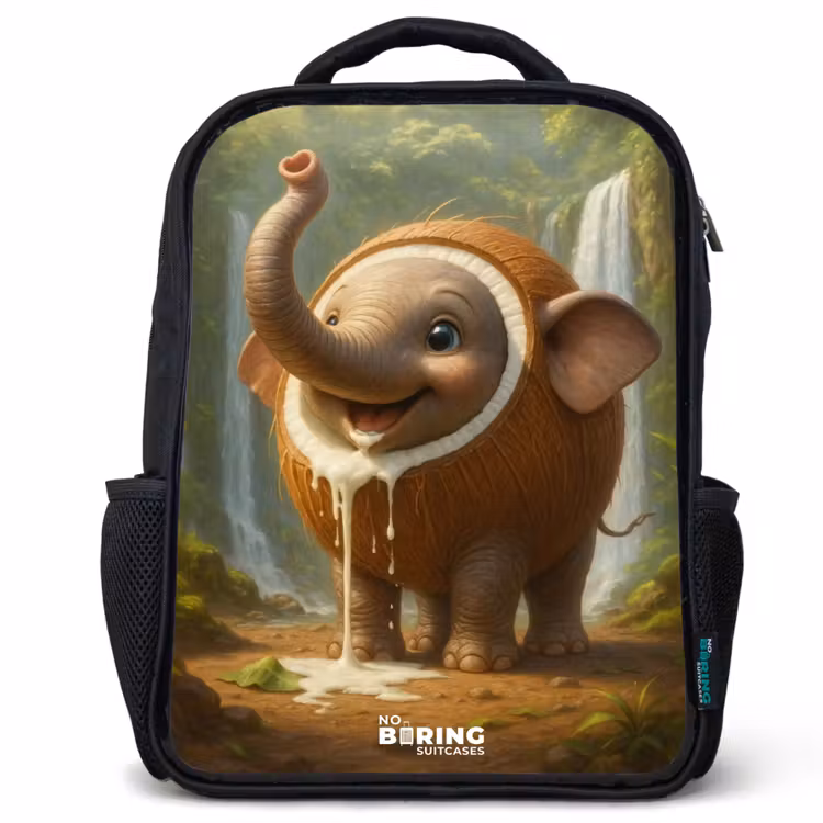 Kids backpack - Black - Coconote Elephante — 1