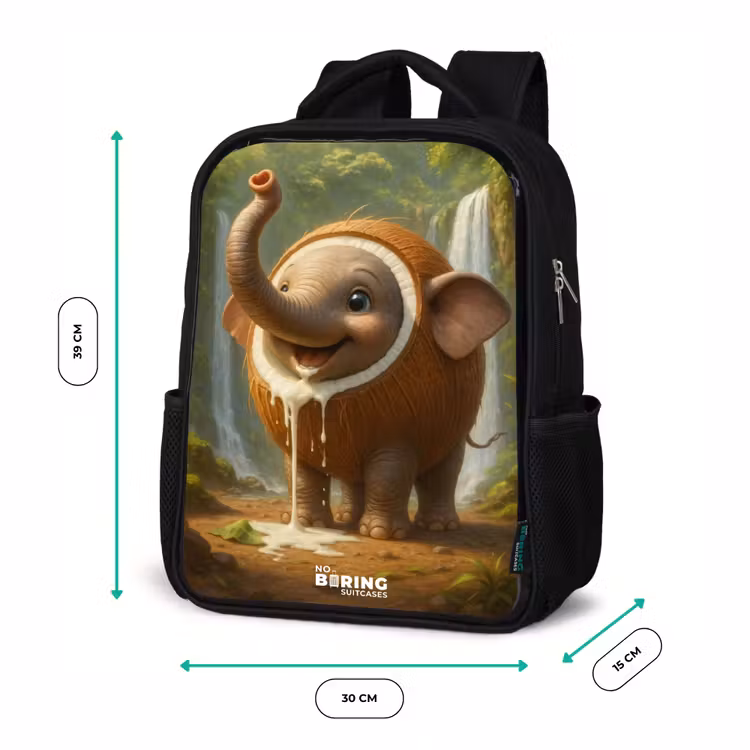 Kids backpack - Black - Coconote Elephante — 8