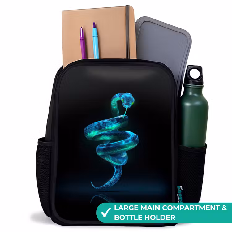 Kids backpack - Black - Digital hose in spiral form — 10