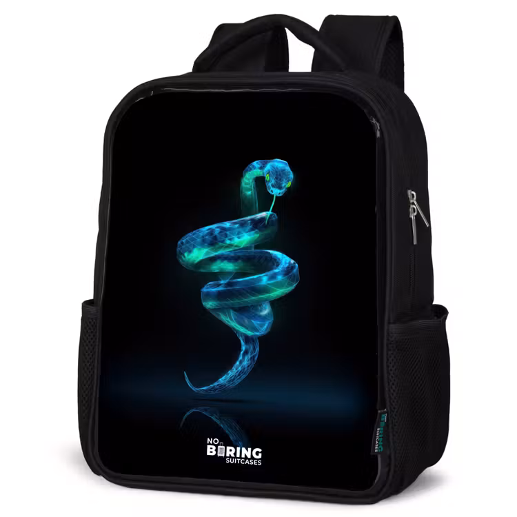 Kids backpack - Black - Digital hose in spiral form — 6