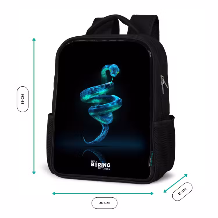 Kids backpack - Black - Digital hose in spiral form — 8