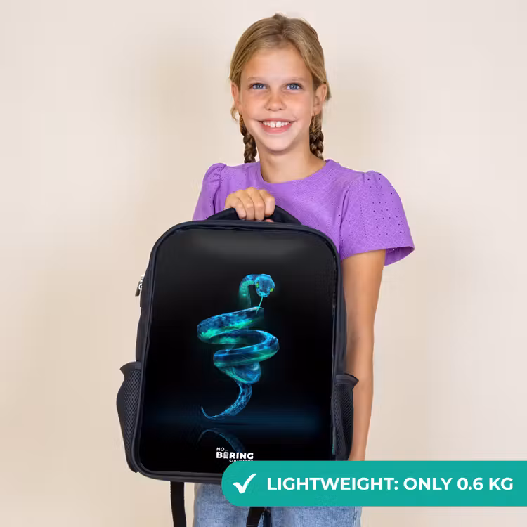 Kids backpack - Black - Digital hose in spiral form — 9