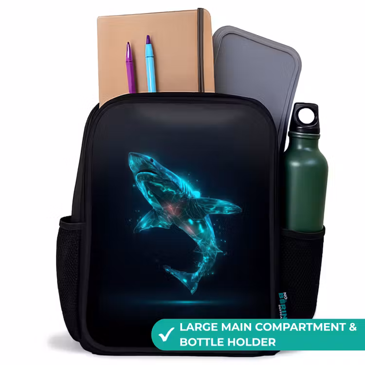 Kids backpack - Black - Digital shark power — 10