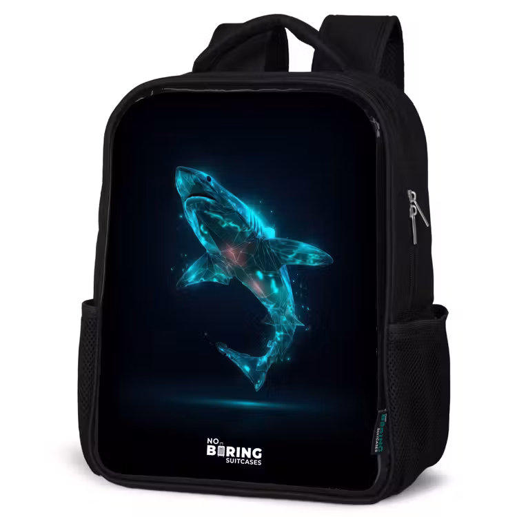 Kids backpack - Black - Digital shark power — 6