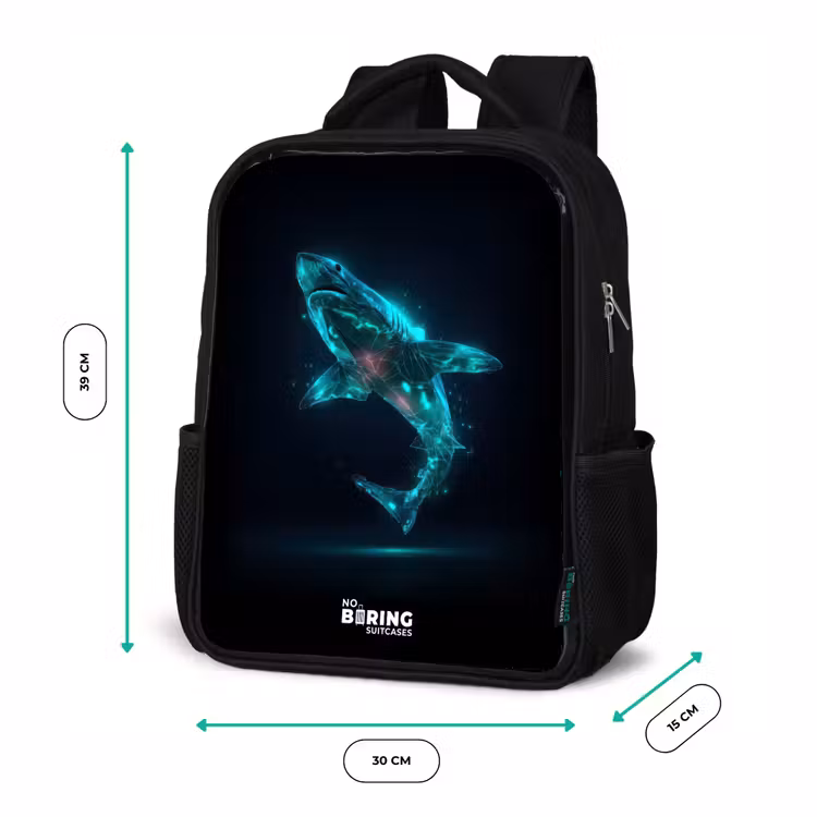 Kids backpack - Black - Digital shark power — 8