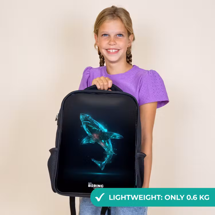 Kids backpack - Black - Digital shark power — 9