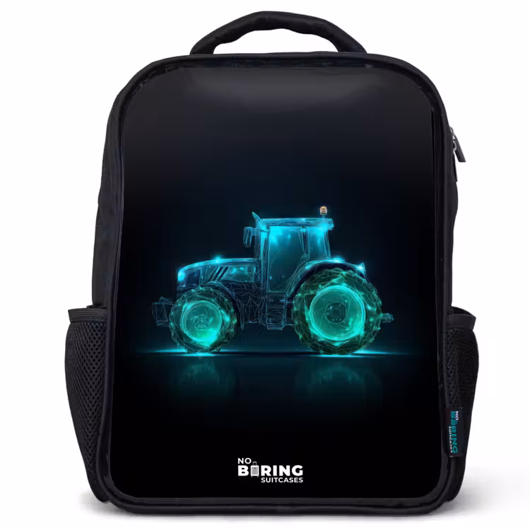 Kids backpack - Black - Neontractor on black background — 1
