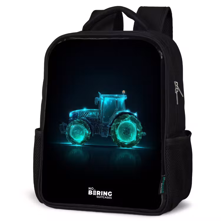 Kids backpack - Black - Neontractor on black background — 6