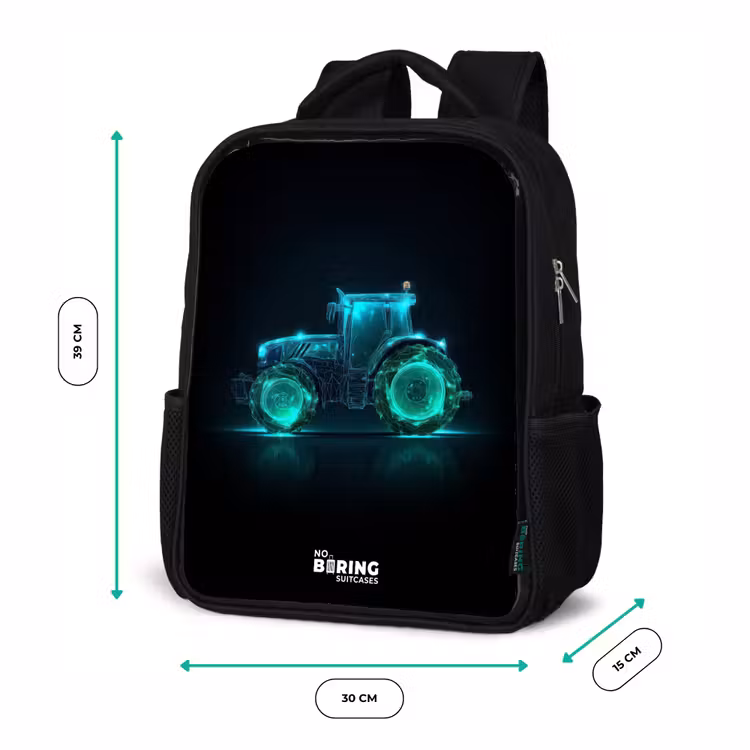 Kids backpack - Black - Neontractor on black background — 8