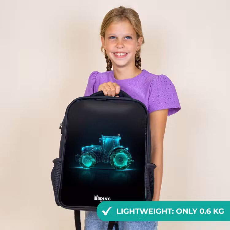 Kids backpack - Black - Neontractor on black background — 9