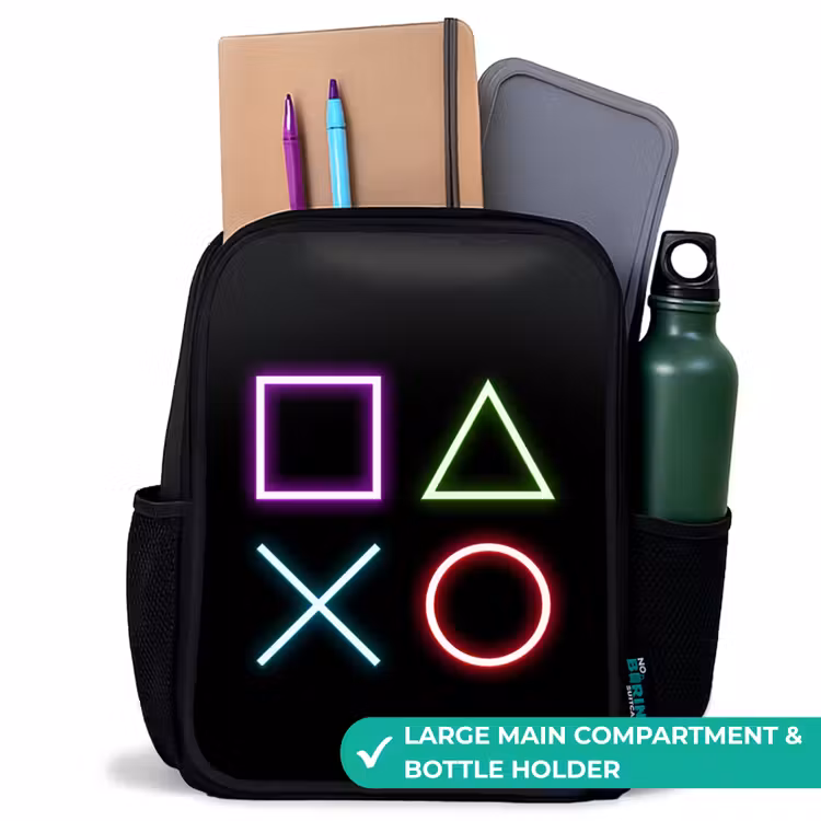 Kids backpack - Black - Neonverlicthe symbols — 10