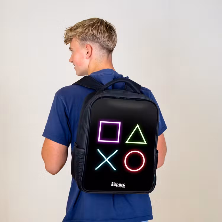 Kids backpack - Black - Neonverlicthe symbols — 5