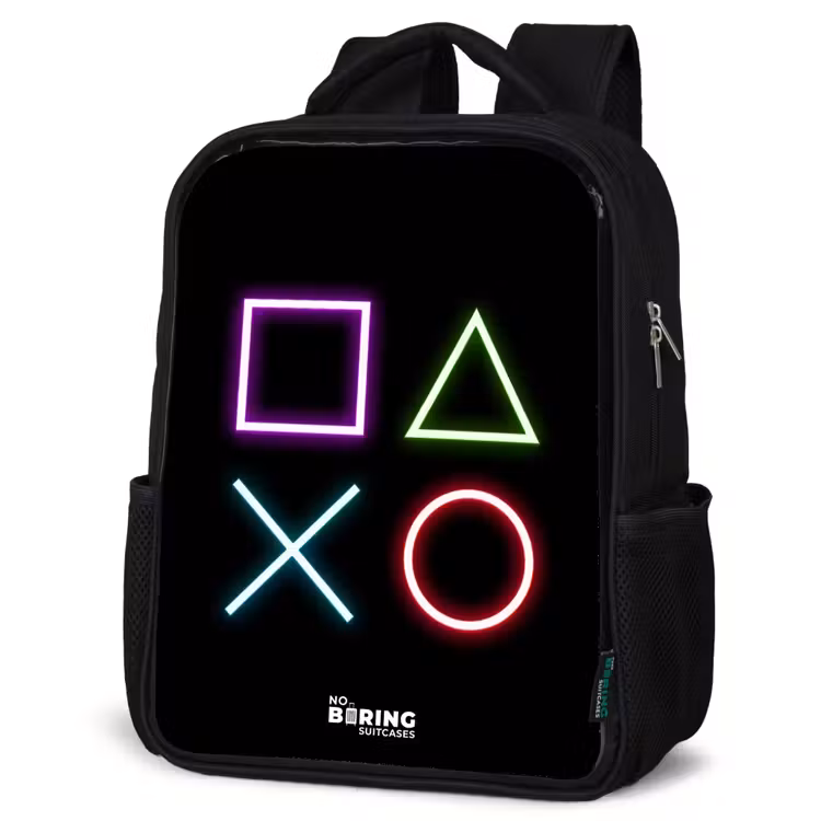 Kids backpack - Black - Neonverlicthe symbols — 6