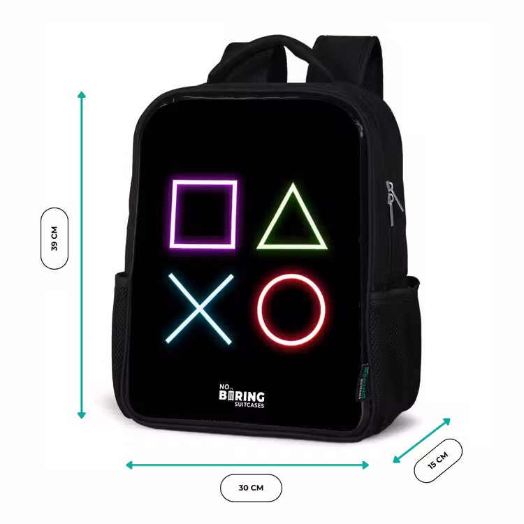 Kids backpack - Black - Neonverlicthe symbols — 8