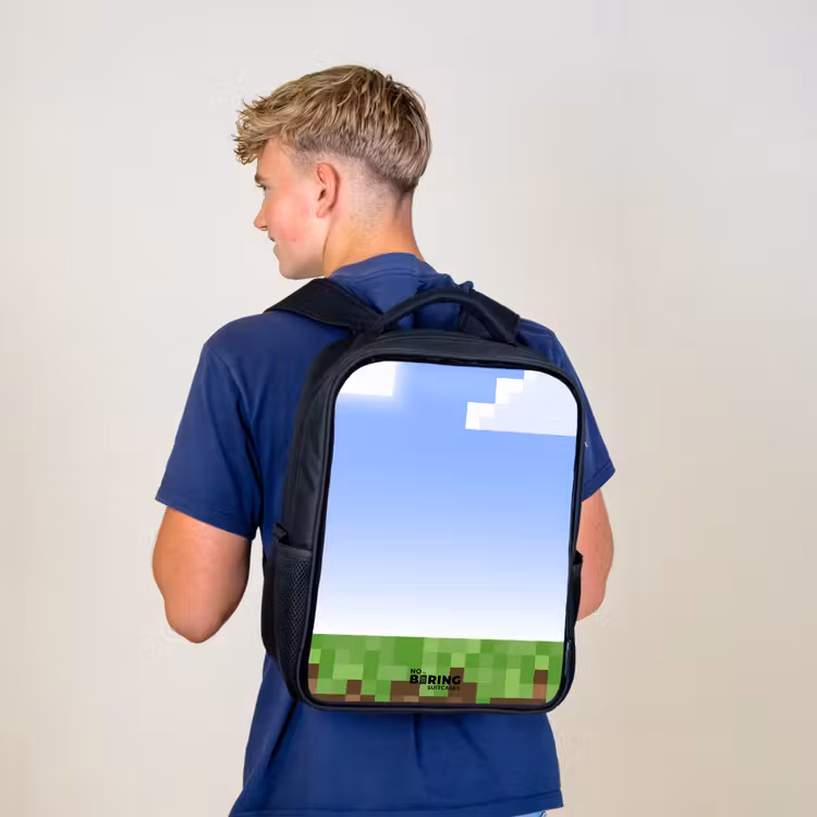 Kids backpack - Black - Pixel world — 5