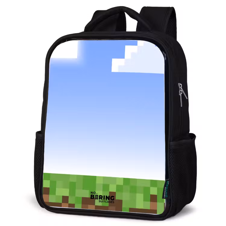 Kids backpack - Black - Pixel world — 6