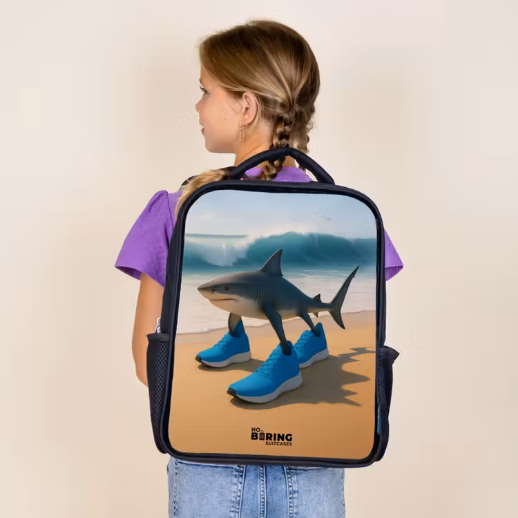 Kids backpack - Black - Tralalero tralala — 4
