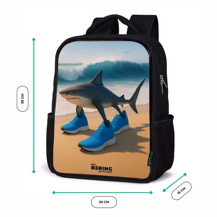 Kids backpack - Black - Tralalero tralala — 8