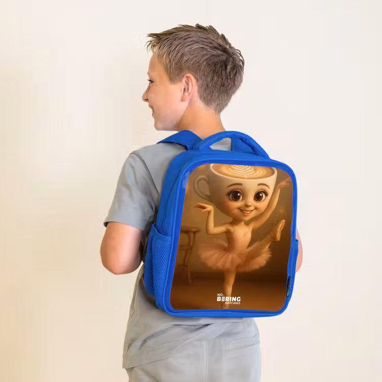 Kids backpack - Blue - Ballerina Cappuccina — 2