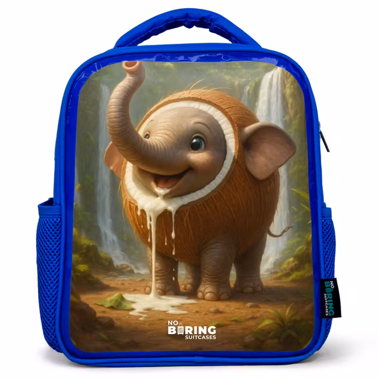 Kids backpack - Blue - Coconote Elephante — 1