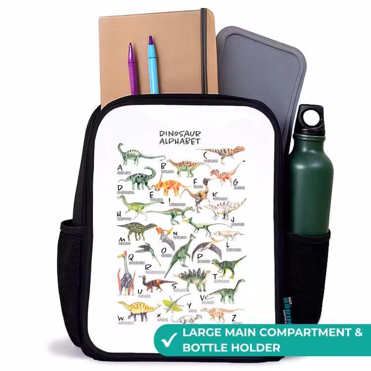Kids backpack - Black - Alphabet of dinosaurs — 10