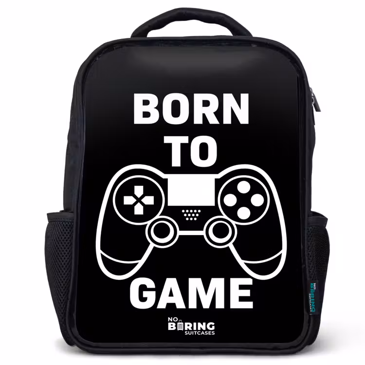 Kids backpack - Black - Born to game with controller — 1