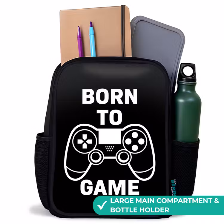 Kids backpack - Black - Born to game with controller — 10