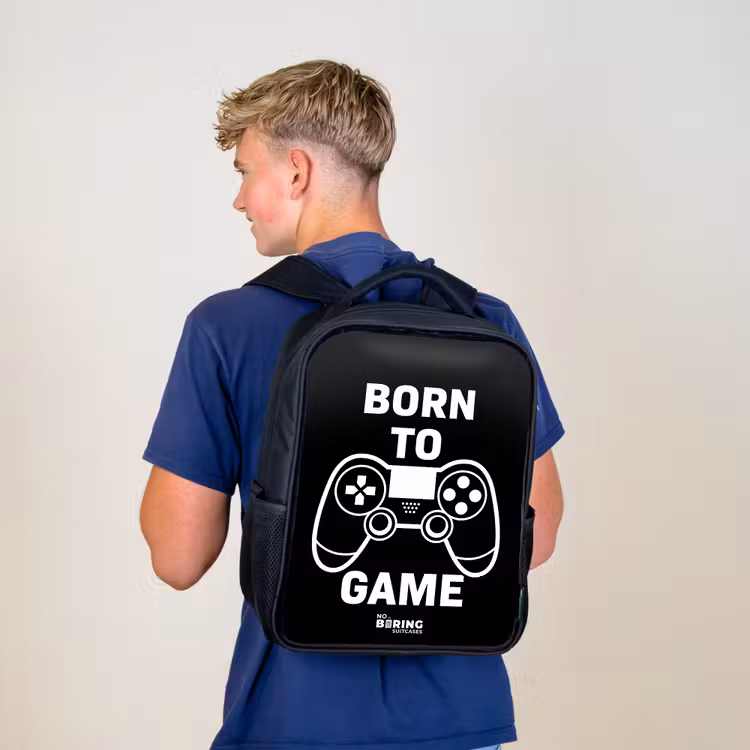 Kids backpack - Black - Born to game with controller — 5